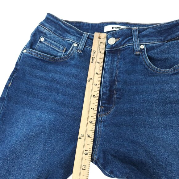 Mavi Jeans Cropped Capri Frayed Hem Size 27 Stretch Mid Rise Dark Wash Skinny - Picture 10 of 13